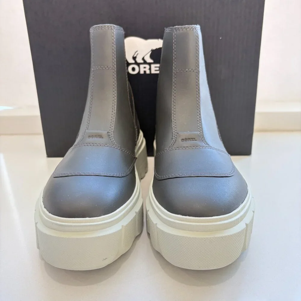 Sorel Caribou X Chelsea Boots Leather Booties Waterproof Jet Pixel Size 8 NEW